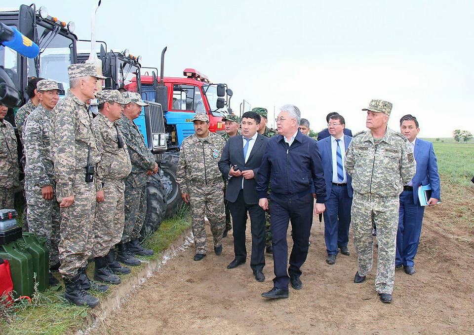 Ордабасы ауданында өртке қарсы оқу-жаттығу шарасы өтті