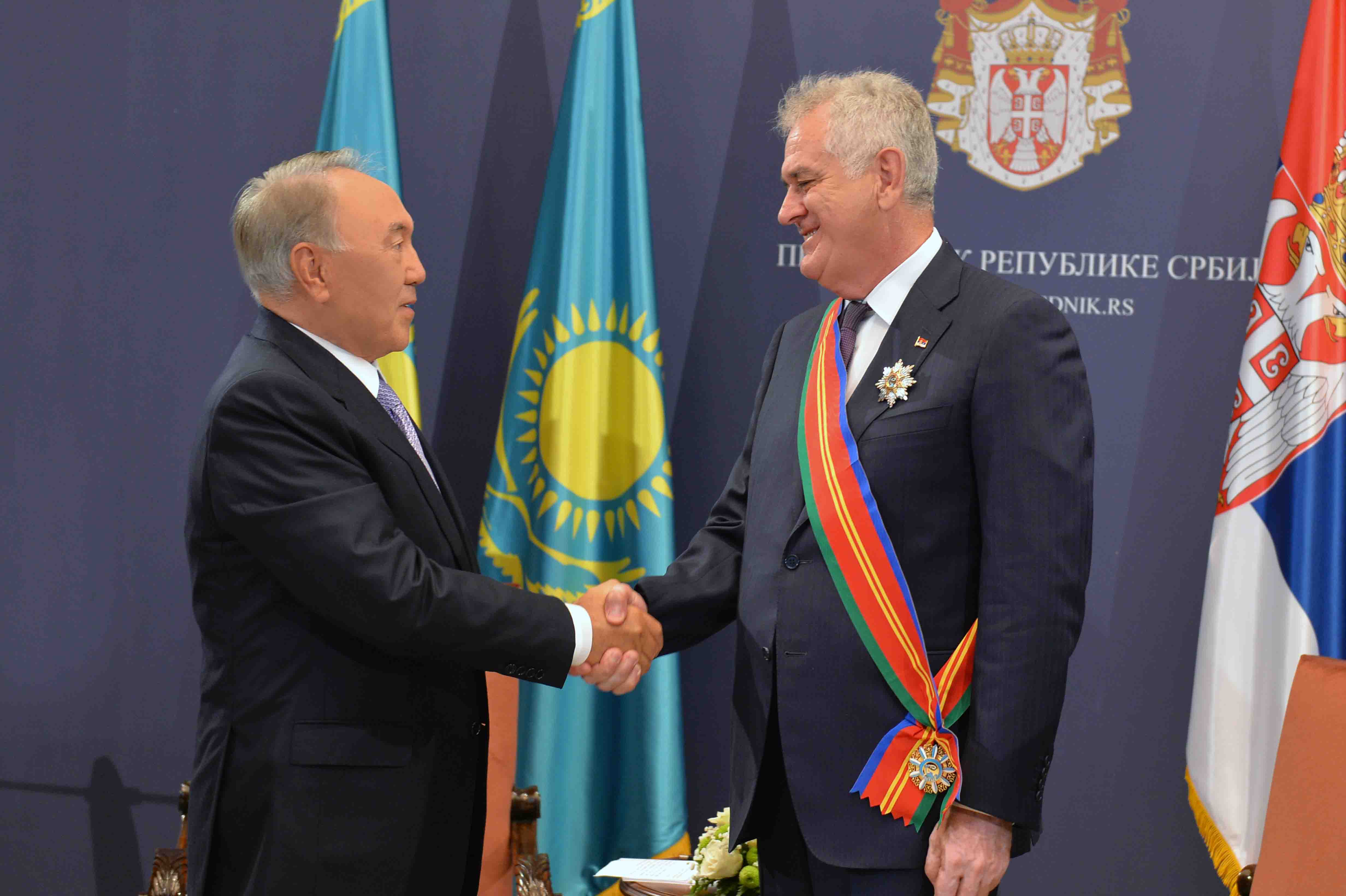 ЕЛБАСЫ СЕРБИЯ ПРЕЗИДЕНТІН І ДӘРЕЖЕЛІ «ДОСТЫҚ» ОРДЕНІМЕН МАРАПАТТАДЫ