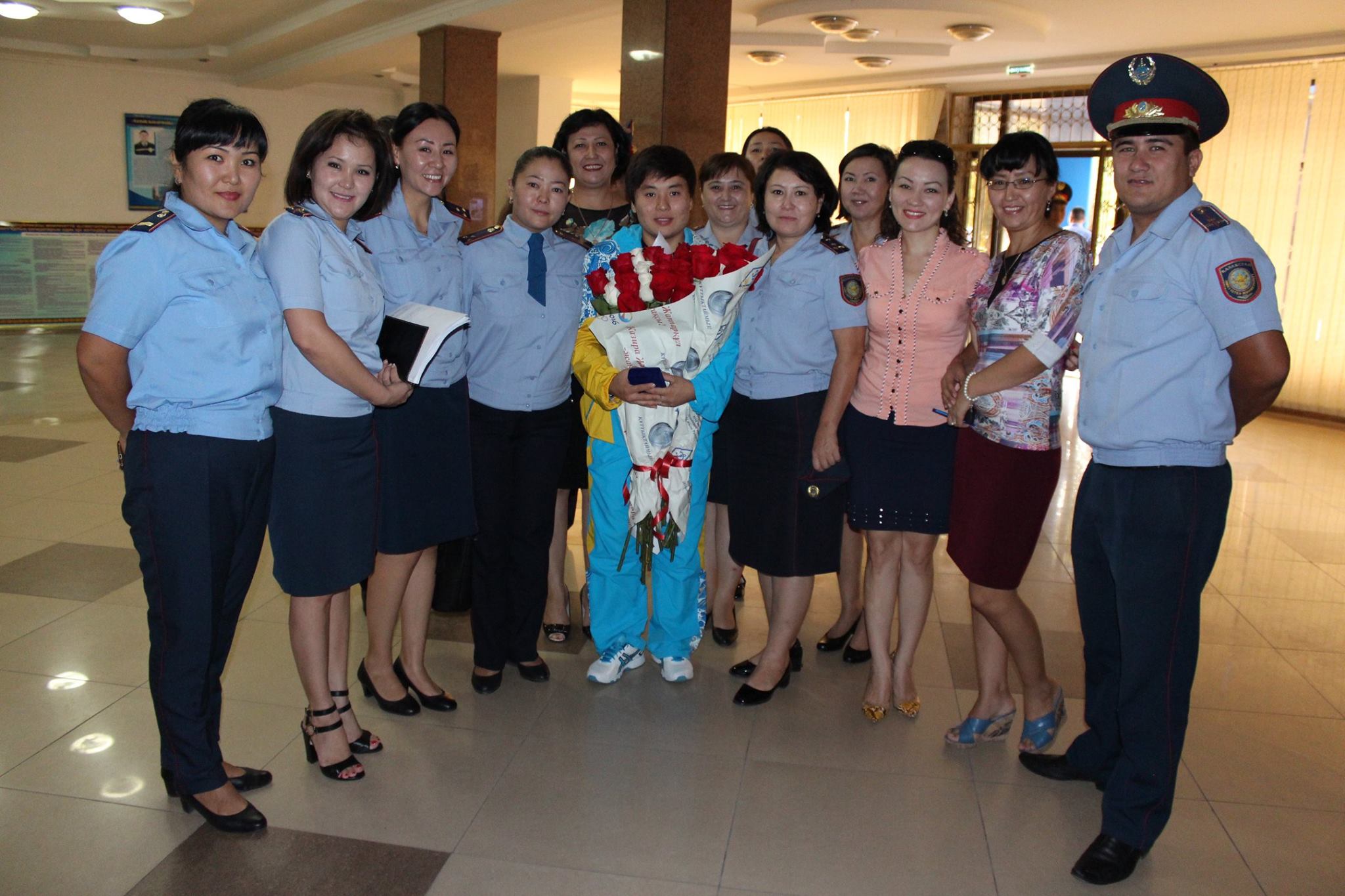 Оңтүстік полицейлері Жазира Жаппарқұлмен кездесті