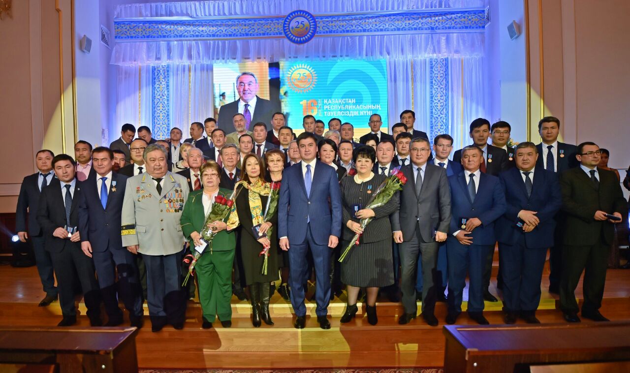 Шымкенттік 25 азамат Тәуелсіздік күніне орай мемлекеттік марапат алды