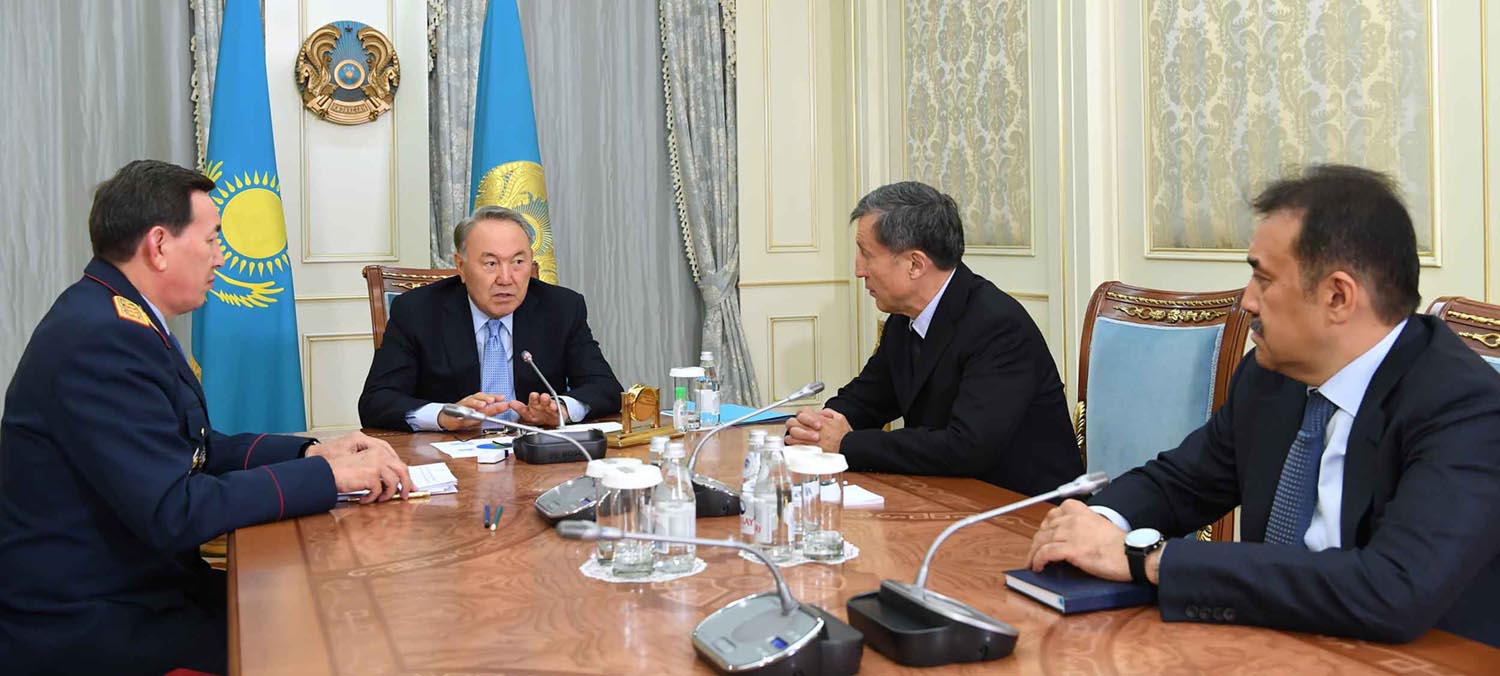 Елбасы Ұлттық қауіпсіздік комитетінің төрағасы К.Мәсімов пен Ішкі істер министрі Қ.Қасымовты қабылдады