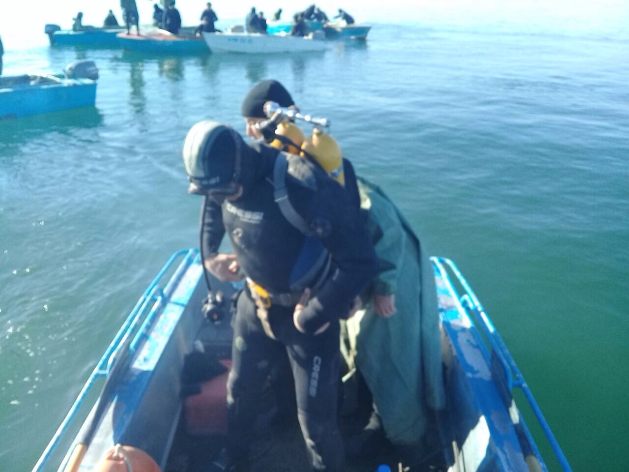 Поисковые работы на Шардаринском водохранилище