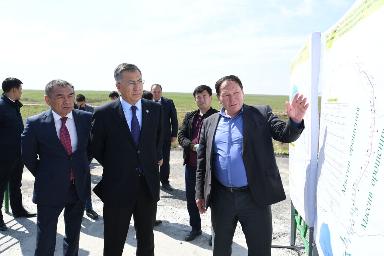 Облыс әкімі Сарыағаш ауданындағы «Ақылбексай» су қоймасының жұмысымен танысты