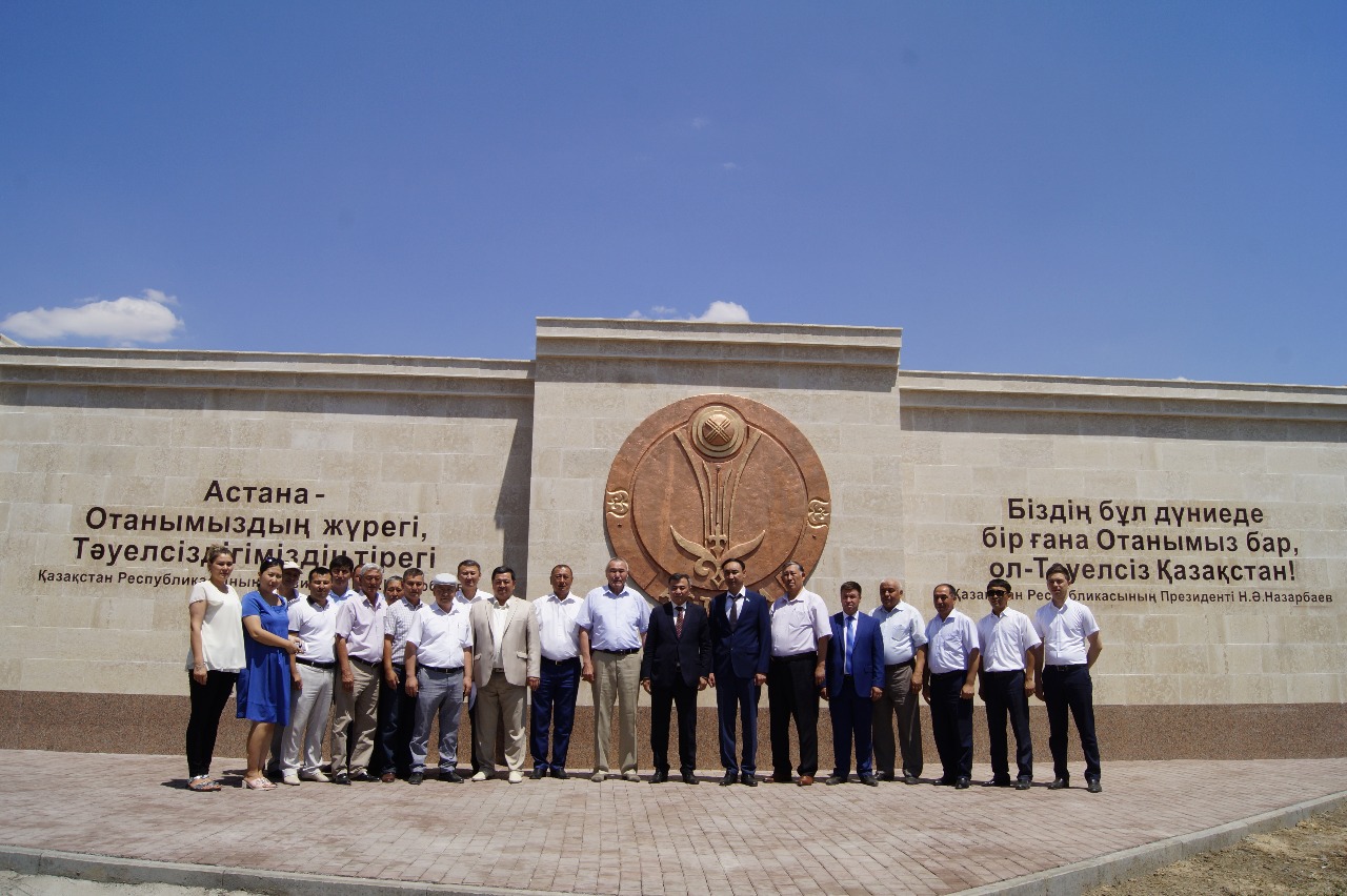 Кентауда Астананың 20 жылдығына арналған белгі орнатылды