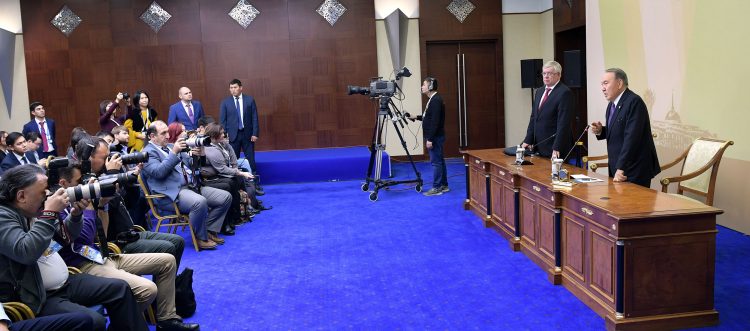 Қазақстан Президенті Ұжымдық қауіпсіздік шарт ұйымы Ұжымдық қауіпсіздік кеңесі сессиясының қорытындысы бойынша баспасөз мәслихатын өткізді