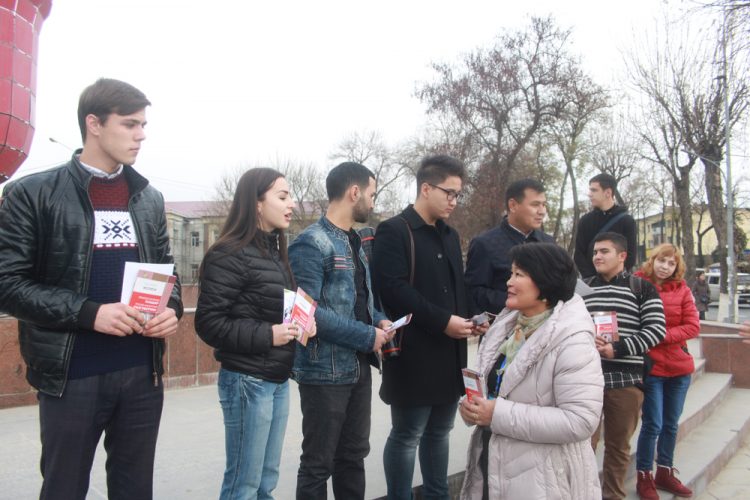 Этнос жастары  «Мен қазақша сөйлеймін» акциясына белсене қатысуда