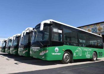 Түркістанда қоғамдық көліктердің саны артады