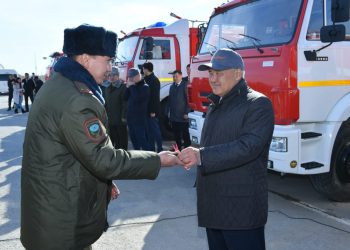 Түркістан облысының құтқарушыларына өрт сөндіру көліктері берілді