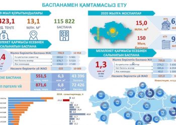 Қазақстанда 2020 жылы мемлекеттік инвестициялар аясында 23 мың пәтер салу жоспарлануда