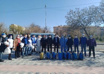 Кентауда 20 мыңға жуық бетперде тегін таратылды