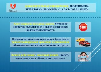 Шымкент қаласына кіріп-шығу кімдерге рұқсат етілген?