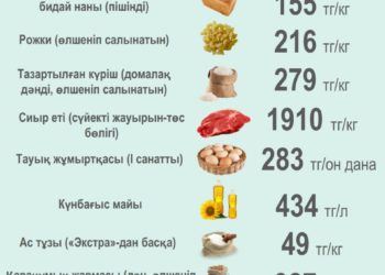 ТҮРКІСТАН: АЗЫҚ-ТҮЛІКТІҢ ШЕКТІ БАҒАСЫ БЕЛГІЛЕНДІ