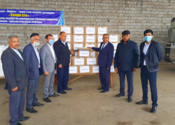 Түркістан: жеке кәсіпкер 260 отбасыға азық-түлік пен гигиеналық заттар үлестірді