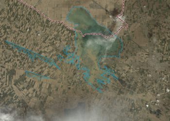 Снимки из космоса показали масштабы подтоплений в Мактааральском районе