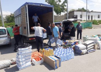 Сарыағаштықтар мақтааралдықтарға көмек жіберді