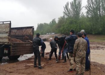 Қазығұрт ауданындағы қауіптің беті қайтып, үйлер жаңбыр суынан тазартылды
