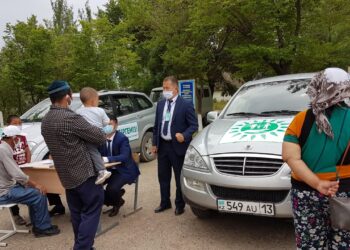 Мобильді ХҚО-лар Мақтааралдағы су тасқынынан зардап шеккендерге көмек көрсетуін жалғастыруда