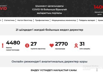 ШЫМКЕНТТЕ COVID-19 БІРЫҢҒАЙ АҚПАРАТТЫҚ ПОРТАЛЫ ІСКЕ ҚОСЫЛДЫ