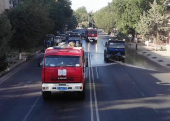 Шымкентте жалпықалалық дезинфекция жұмыстары жүргізілуде