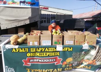 Түркістан қаласында карантин тәртібі орнағалы алғашқы азық-түлік жәрмеңкесі өтті
