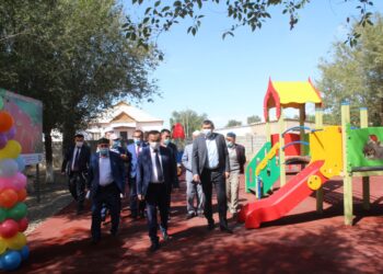 ТҮРКІСТАН ОБЛЫСЫНДА ЖЕҢІС МЕМОРИАЛЫ МЕН БАЛАЛАР ОЙЫН АЛАҢЫ АШЫЛДЫ