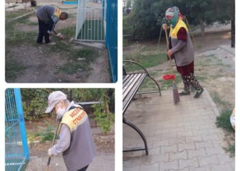 Абай ауданында күзгі санитарлық тазалау жұмыстары жүргізілуде