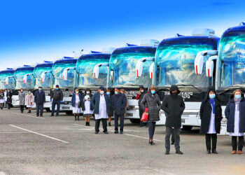 Ауылдық медицина ұйымдарына жылжымалы медициналық кешендер табыс етілді