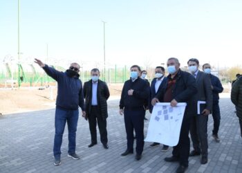 Шымкент: Ұлттық теннис орталығын абаттандыру жұмыстары жыл соңында аяқталады