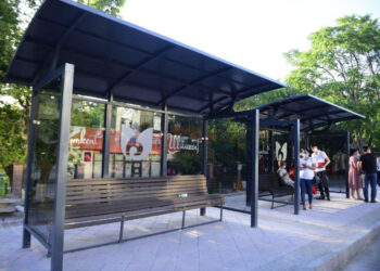 Шымкентте аялдамалар жаңартылып, аяқжолдар салынуда