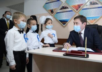 ШЫМКЕНТТЕ ЖАҢА МЕКТЕПТІҢ АШЫЛУ РӘСІМІ ӨТТІ