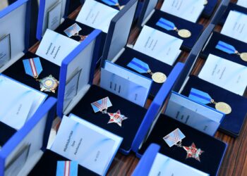 ШЫМКЕНТТЕ ТӘУЕЛСІЗДІК КҮНІНІҢ ҚАРСАҢЫНДА 46 АЗАМАТ МЕМЛЕКЕТТІК НАГРАДАМЕН МАРАПАТТАЛДЫ