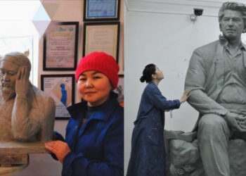 После Айтматова попросили создать Абая. Скульптор из Кыргызстана сделала казахстанцам подарок