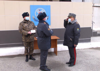 Сарбаздар қызмет етуге кірісті