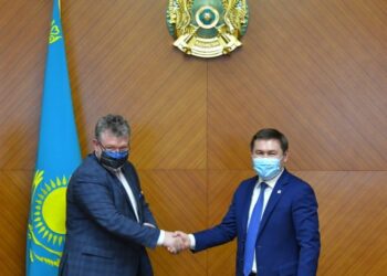 ШЫМКЕНТ ӘКІМІ ЭСТОНИЯ ЕЛШІСІМЕН КЕЗДЕСТІ