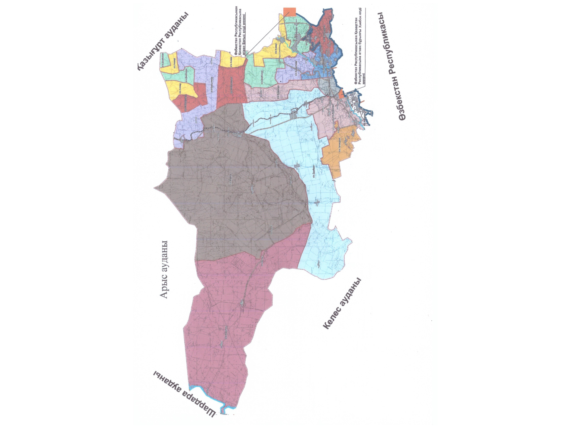 Карта отырар ауданы