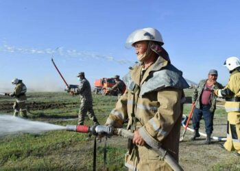 ТҮРКІСТАН: ОРМАН-ДАЛА ӨРТТЕРІН БОЛДЫРМАУ БОЙЫНША ОҚУ-ЖАТТЫҒУЛАР ӨТТІ