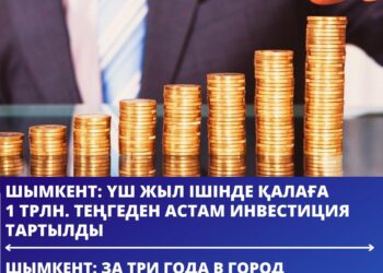 ҮШ ЖЫЛ ІШІНДЕ ҚАЛАҒА 1 ТРЛН ТЕҢГЕДЕН АСТАМ ИНВЕСТИЦИЯ ТАРТЫЛДЫ