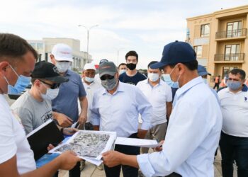 Ө.ШӨКЕЕВ ТҮРКІСТАНДЫ ДАМЫТУДЫҢ ЕКІНШІ КЕЗЕҢІНДЕ ЖҮЗЕГЕ АСАТЫН ЖОБАЛАРДЫҢ БАРЫСЫН БАҚЫЛАДЫ