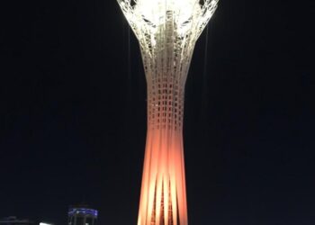 БӘЙТЕРЕК 16 КҮНГЕ ҚЫЗҒЫЛТ САРЫ ТҮСКЕ АЙНАЛДЫ