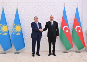 МЕМЛЕКЕТ БАСШЫСЫ ҚАСЫМ-ЖОМАРТ ТОҚАЕВ ӘЗЕРБАЙЖАН ПРЕЗИДЕНТІ ИЛЬХАМ ӘЛИЕВПЕН КЕЗДЕСТІ