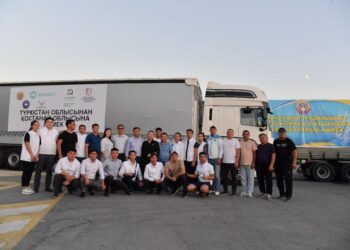 ТҮРКІСТАННАН ҚОСТАНАЙҒА 72 ТОННА ГУМАНИТАРЛЫҚ КӨМЕК ЖӨНЕЛТІЛДІ