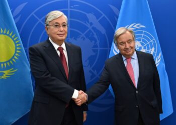 ҚАСЫМ-ЖОМАРТ ТОҚАЕВ НЬЮ-ЙОРККЕ ЖҰМЫС САПАРЫНЫҢ СОҢЫНДА БҰҰ БАС ХАТШЫСЫ АНТОНИУ ГУТЕРРИШПЕН КЕЛІССӨЗ ЖҮРГІЗДІ