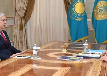 МЕМЛЕКЕТ БАСШЫСЫНА ҰЛТТЫҚ ҚАУІПСІЗДІК КОМИТЕТІНІҢ ТӨРАҒАСЫ ЕРМЕК САҒЫМБАЕВ БАЯНДАМА ЖАСАДЫ