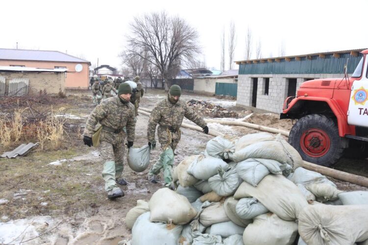 ҚАРУЛЫ КҮШТЕРДІҢ ӘСКЕРИ ҚЫЗМЕТШІЛЕРІ АУЫЛ ТҰРҒЫНДАРЫНА КӨМЕККЕ КЕЛДІ