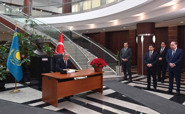 МЕМЛЕКЕТ БАСШЫСЫ ҚАЗАҚСТАНДАҒЫ ТҮРКИЯ ЕЛШІЛІГІНЕ БАРДЫ