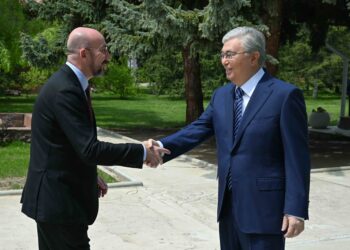 МЕМЛЕКЕТ БАСШЫСЫ ҚАСЫМ-ЖОМАРТ ТОҚАЕВ ЕУРОПАЛЫҚ КЕҢЕСТІҢ ПРЕЗИДЕНТІ ШАРЛЬ МИШЕЛЬМЕН КЕЗДЕСТІ