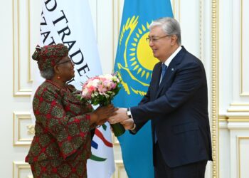 МЕМЛЕКЕТ БАСШЫСЫ ДСҰ БАС ДИРЕКТОРЫ НГОЗИ ОКОНДЖО-ИВЕАЛАМЕН КЕЗДЕСТІ